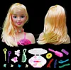 Custom plastic fashion big head doll ,Custom made plastic doll bust with real hair, 3D plastic training doll head for girl