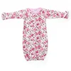 Pictures of latest gowns long sleeves clothes baby pink frock flower pattern icing ruffle raglan floral toddler baby gown