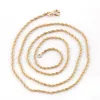 Stylish Doubt Water Waves Yellow Gold Filled Skillful Chain Necklace