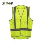 Traffic Safety Clothing Sewn Reflective Tape Hook And Loop Snap Vest Working Place Workwear Vest For Men