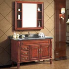 48 inch modern country style oak natural marble bathroom cabinet vanity WTS850