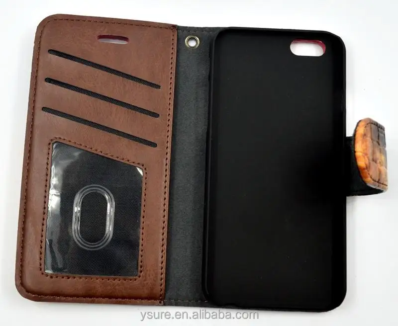 Crocodile Pattern Top Grade Flip Wallet Leather Phone Case For BLU Life One XL with PVC ID and credit card slots