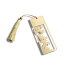 Custom brass gold plated personalized metal bookmarks