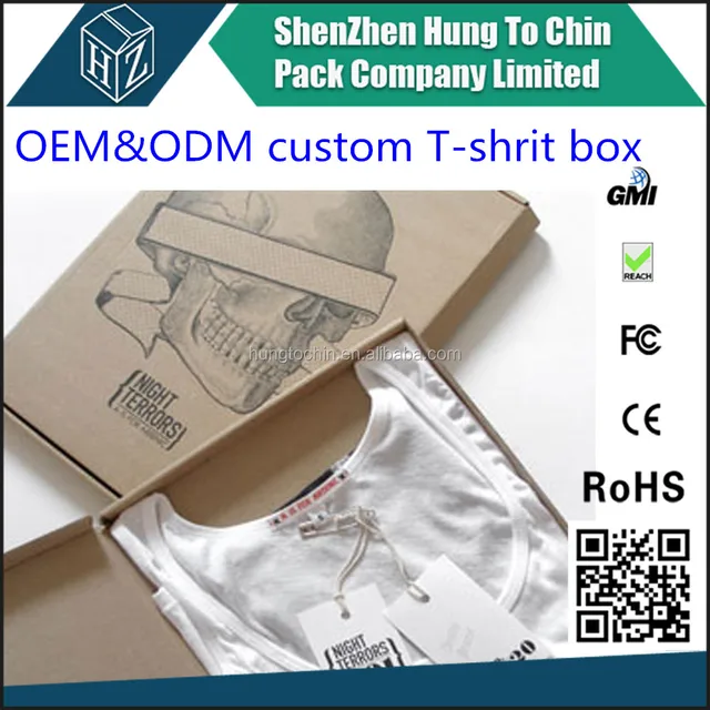 wholesale custom packaging t shirt box,recycle printing drawer