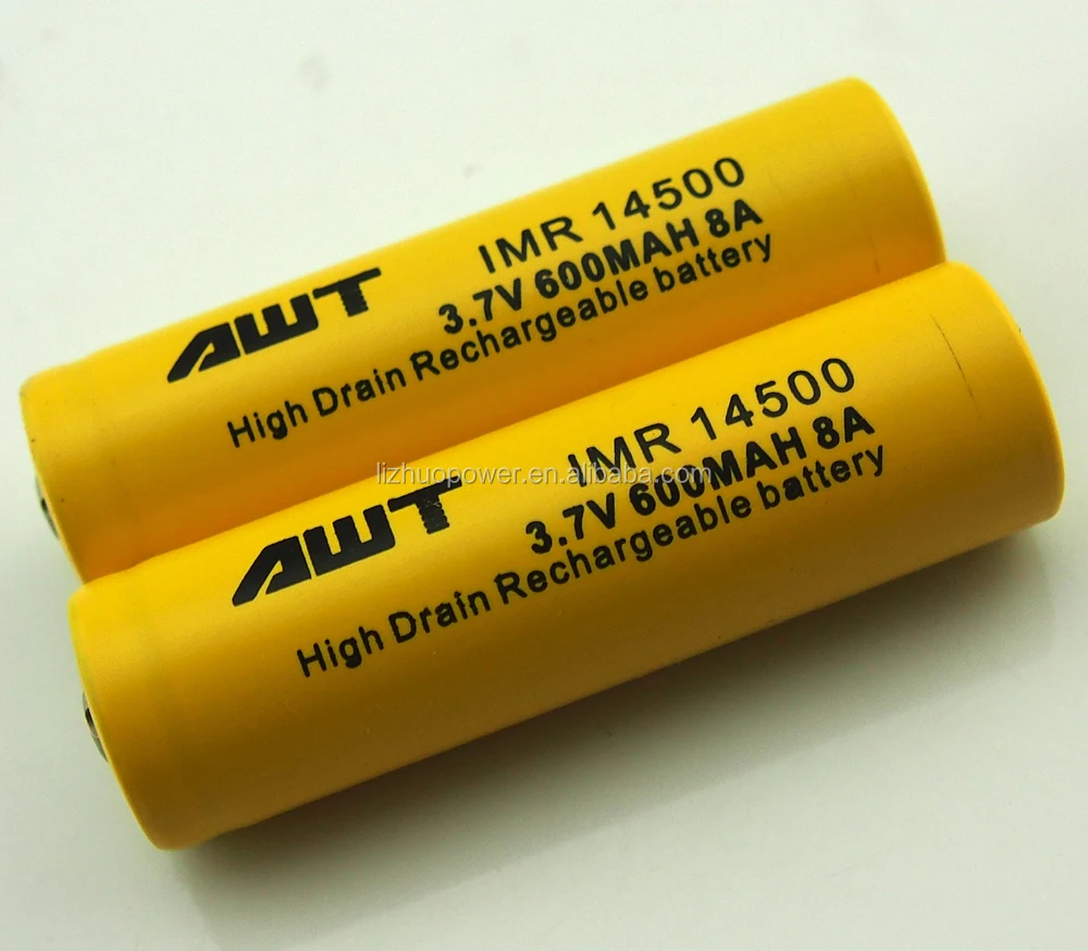 most reasonable price AWETE 14500 600mah battery 3.7v li-ion rechargerable battery lithium ion battery 3.7v 720mah