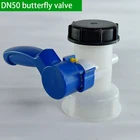 Plastic DN40 DN50 DN60 DN80 ball valve ibc tank container butterfly valve