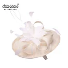 Womens Wholesale Sinamay Fascinator Hats Bases With Feather