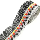 Custom 30mm Decoration Tassel Colorful Polyester Braid Shoes Ribbon Trim