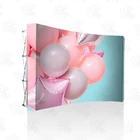 Fabric advertising 8ft 10ft curved pop up exhibition stand display