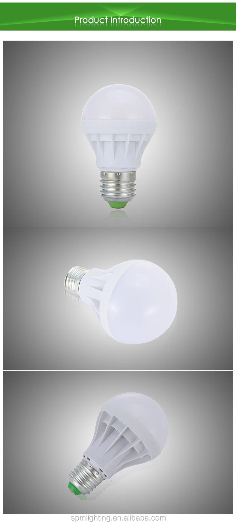 Best price a60 bulb e27 7w led lighting bulb