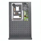 Ball Hang It Large Coated Metal Pegboard Peg Board in Charcoal Grey