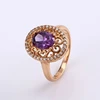 11817 Xuping Fashion 18k gold plated colorful Synthetic CZ rings luxury wedding jewelry ring