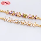 2017 Wholesale HD Jewelry Hit fashion design gold jewelries set 22k gold bracelet