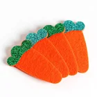 Chic Kids Girl Easter Carrots 2019 Glitter Felt Fabric Padded DIY Hair Accessories Custom Handmade Cute Headwear Hairband