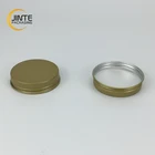 Container packaging custom color logo aluminum jar lid screw metal cap for jars