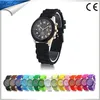 15 Colors Casual Geneva Unisex Quartz Men Women Wristwatches Sports Silicone Rubber Jelly Gel Watch GW015