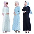 slamic Saudi Clothing Dubai kebaya lace Kaftan Islamic Clothing women fashion dress lace cuff cardigan abaya