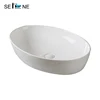 Made In China Oval Big Size Golden Wash Basin Colored Integrated Bathroom Sink