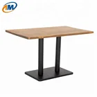 Retro Cafe Vintage Rustic Wood Industrial Restaurant Dining Table