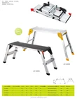 Aluminum folding working platform ladder for sale