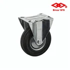 3 inch fixed rubber wheel castor roller bearing caster