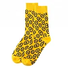 Long knitted yellow young boy tube sport custom novelty socks