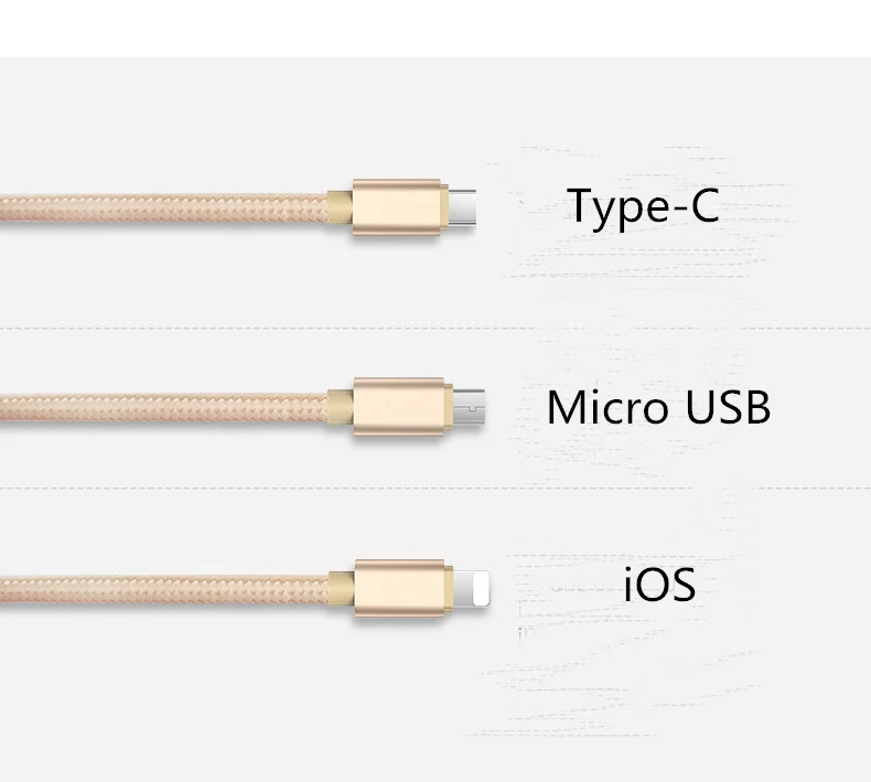 Fast Charging 3 In 1 Multi Port Smart Phone Usb Cable Charger For Type C 2a Usb Cable - ANKUX.COM