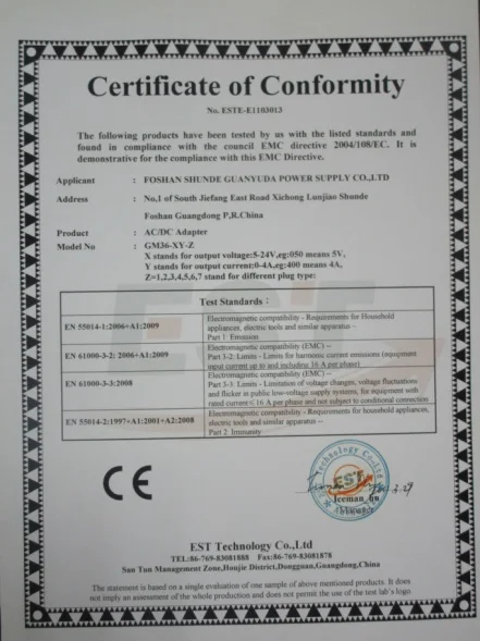 7a universal laptop charger with ce ul certificate