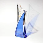 2019 Art style High quality business Pujiang Custom k9 crystal award trophy plaques craft