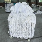 Wholesale 100% Cotton White Used T-shirt Rags and Wipers