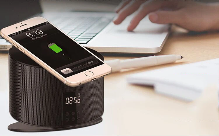 new products Multi-function subwoofer speaker portable power bank 4000mah with alarm clock - ANKUX.COM