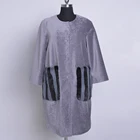 Ladies Luxury Fashion Real Fur Overcoat shearling coat mink coat