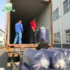 Top quality 200 litre 55 gallon blue plastic drums with closed top as chemical container