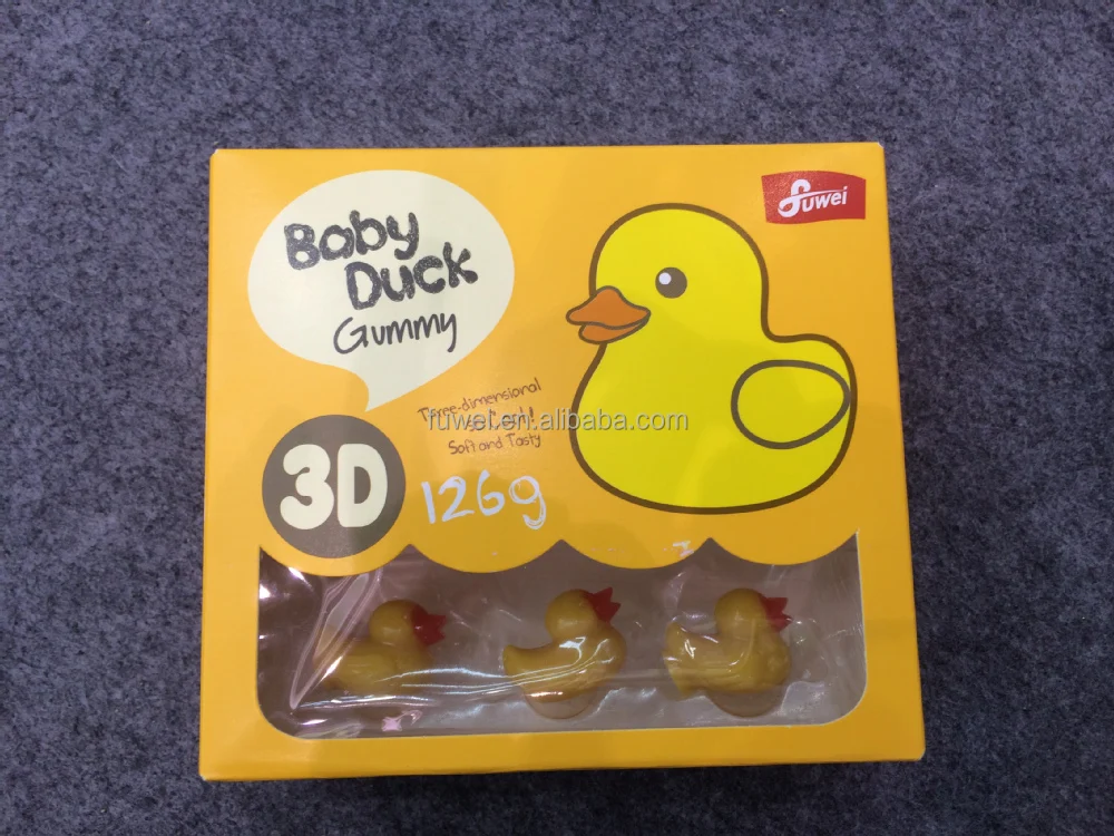 healthy jelly gummy yellow baby duck soft candy, View Rubber Duck