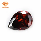 Pear shape synthetic cz stone excellent machine cut cubic zirconia korea