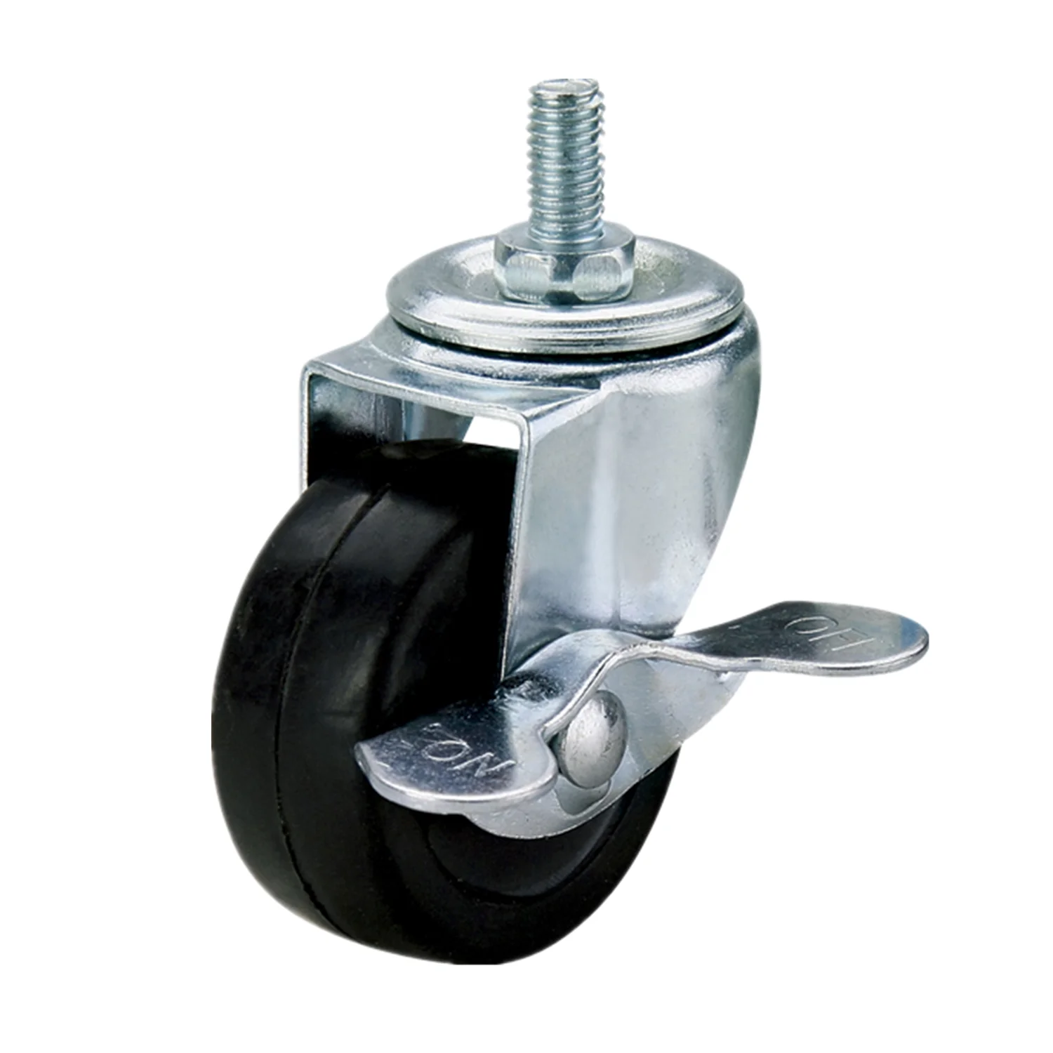 1" 1.25" 1.5" 2" 2.5" 3" Chinese Manufacturing Furniture Swivel Top Plate Black Rubber Wheel Casters