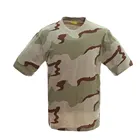 Cotton Men's T-shirt Tri-color Desert Camo Camouflage T-shirt Outward Bound Dress Clothes