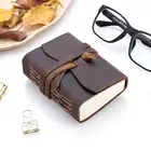 Handmade Leather Journal Writing Notebook, Personalized Vintage Leather Bound Mini Dairy Travelers Notebook