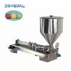 semi - auto lotion bottle filler / cosmetic cream piston filling machine for paste liquid