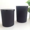 Wholesale frosted black glass jar for candle glass holders with candle container