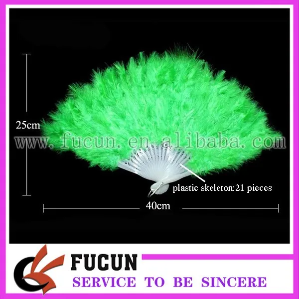 21 green ostrich feather fan size.jpg