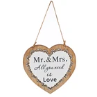 Wedding Favors Gifts Wooden White Heart Door Wall Hanging Wedding Party Decoration Centerpieces