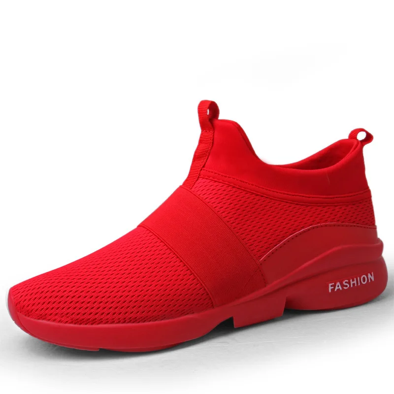 Latest Mesh Men Casual Shoes Red Color 