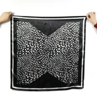 High Quality Custom Black and White Satin Scarf