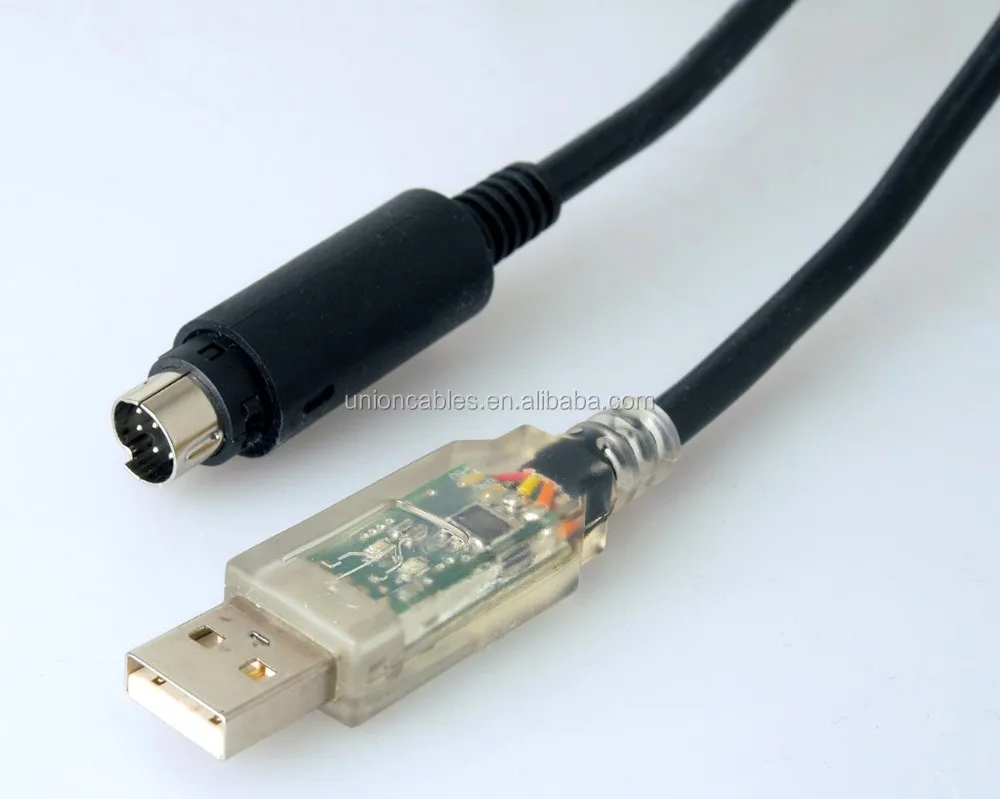 Usb To Rs232 8 Pin Mini Din Plc Programming Cable Buy Usb To 8 Pin