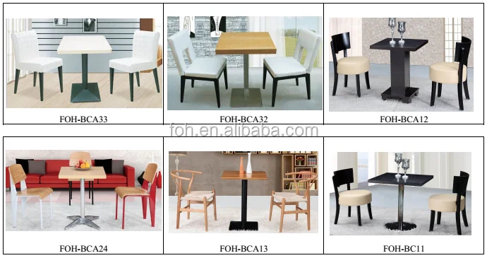 Mesa Y Sillas De Cafetería Para Muebles De Restaurante (foh-xm14-599