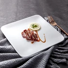 Alibaba Wholesale 8" 9" 10" 11" 12" Plain White Ceramic Square Plate