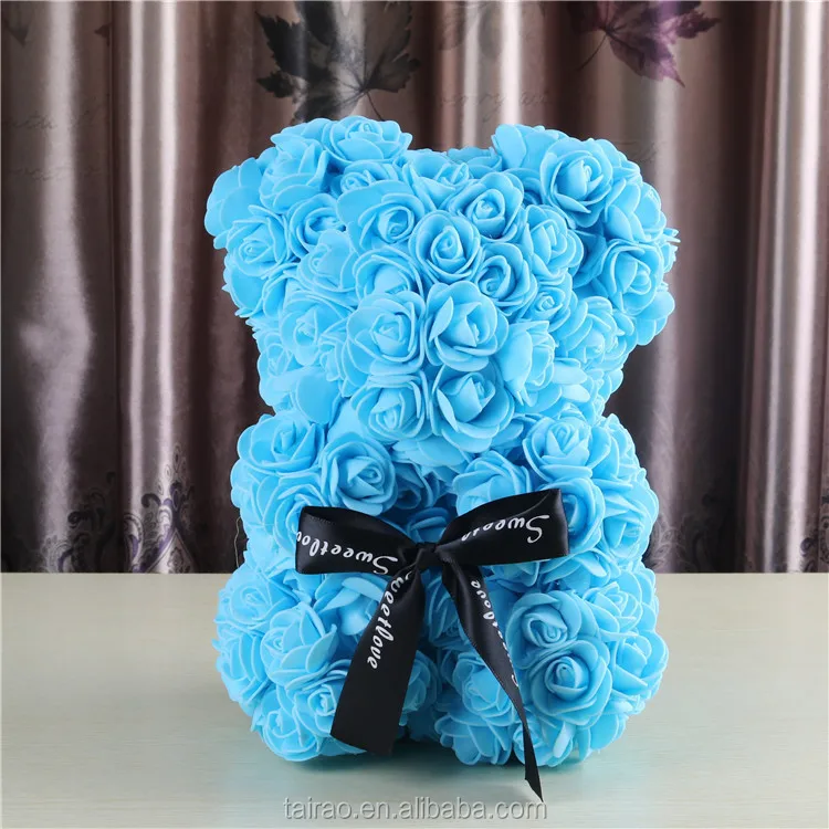 25cm pe artificial rose flower foam bear teddy bear giant