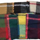 Winter 100% acrylic checked knitted Scarf