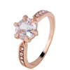 Fashion simplicity Crystals Jewelry silver Rose gold color alloy metal Zircon rhinestone finger rings for women wedding gift